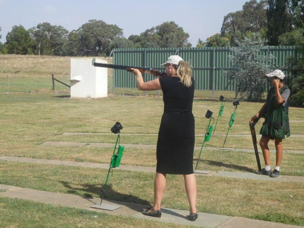 Senator McKenzie at Wangaratta Clay Shooting Club.