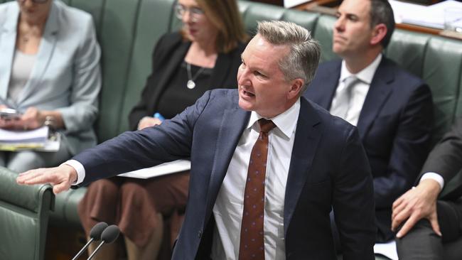 Minister for Climate Change and Energy, Chris Bowen during Question Time at Parliament House in Canberra. Picture: NewsWire / Martin Ollman