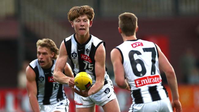 Toby Murray played for Collingwood VFL team against the AFL Academy. Picture: Kelly Defina/AFL Photos/Getty Images