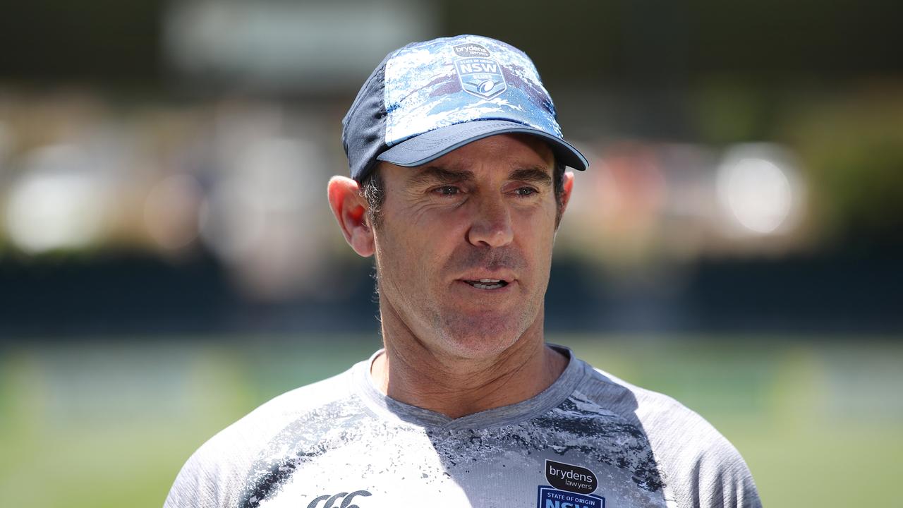 NSW Blues Origin Team are training on the Central Coast again today after their game two victory this week. Pictured is Brad Fittler. Picture: David Swift