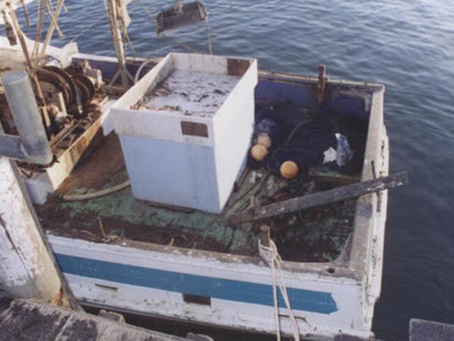 The Lady Marion pictured with part of the steel crucifix.