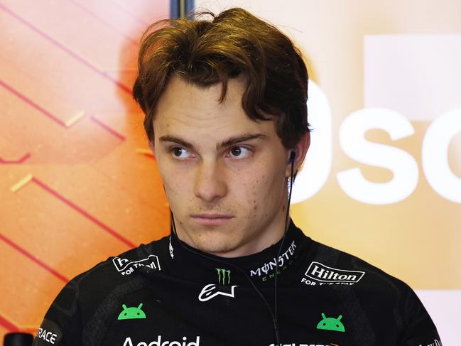 MEXICO CITY, MEXICO - OCTOBER 26: Oscar Piastri of Australia and McLaren looks on in the garage during final practice ahead of the F1 Grand Prix of Mexico at Autodromo Hermanos Rodriguez on October 26, 2024 in Mexico City, Mexico. (Photo by Chris Graythen/Getty Images)