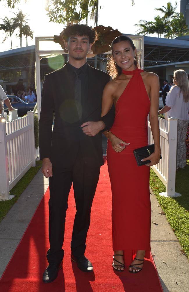 Josh Taukilo and Paige Ihimaera at the Caloundra State High School formal 2024.