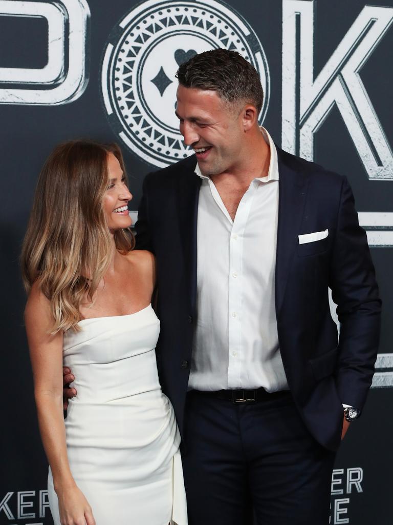 Sam Burgess and Lucy Graham attend the Australian Premiere of Russell Crowe’s film. Photo by Lisa Maree Williams/Getty Images)