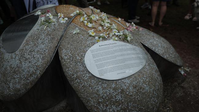 One of the frangipanis which was unveiled.