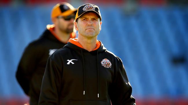 Coach Mick Potter during Wests Tigers training at Concord Oval .Picture Gregg Porteous