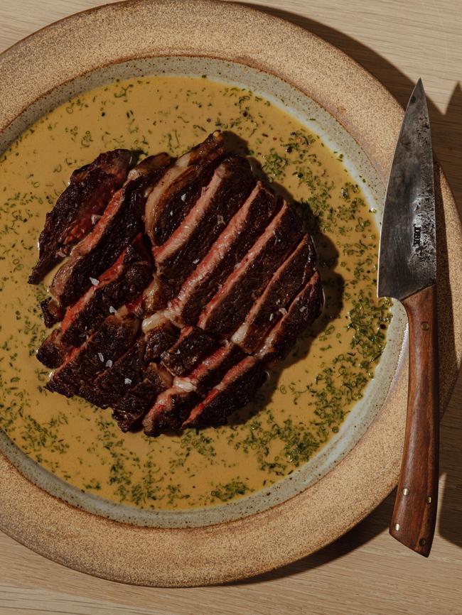 Grass fed beef in scorched cream and dorrigo pepper. Picture: Supplied