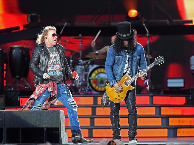 Axl Rose and Slash of Guns N` Roses at Adelaide Oval in February. Picture: Tom Huntley