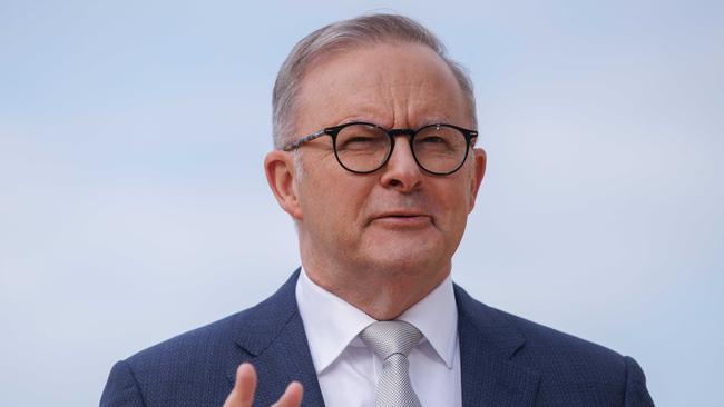 SYDNEY, AUSTRALIA - NewsWire Photos APRIL 26, 2023: Prime Minister Anthony Albanese announces that the next Quad Leaders Meeting will be held in Sydney. Picture: NCA NewsWire / David Swift