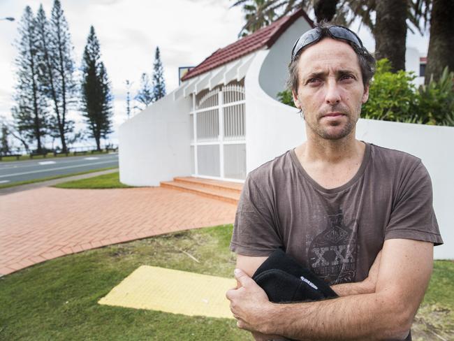 Headland Gardens Resident 'Joe' said a long-time friend called him on Friday afternoon and asked if he and Sikorsky could come over. Picture: Lachie Millard