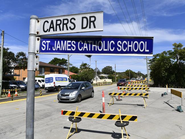 Carrs Drive roundabout work in Yamba - which will close the intersection over New Years