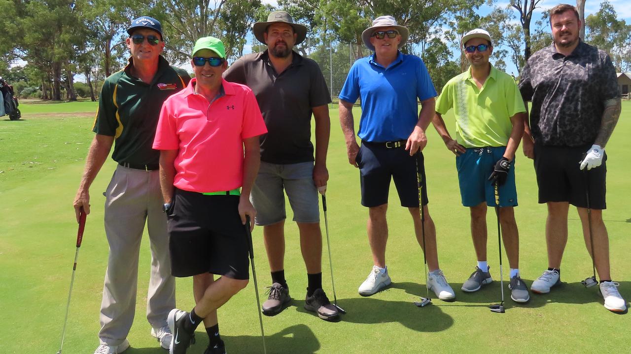 John van Schyndel, Alec Hutchison, Tony Jenkins, Donovan George, Zach Lamsing and Graham Hourn at Brooksy’s Memorial Golf Day