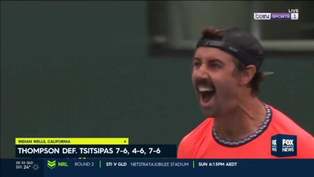 Thompson sinks Tsitsipas at Indian Wells!