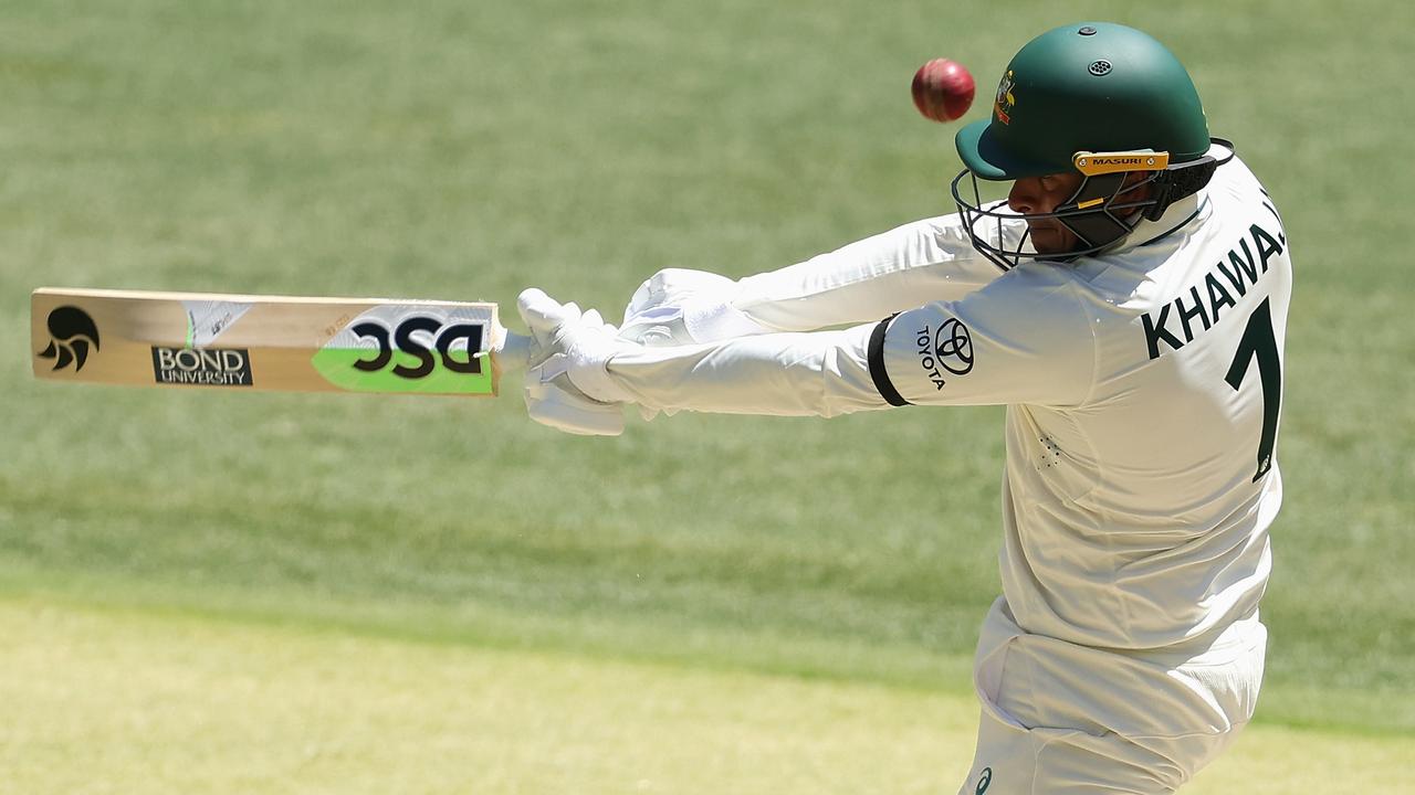 Khawaja has been charged by the ICC. (Photo by Paul Kane/Getty Images)