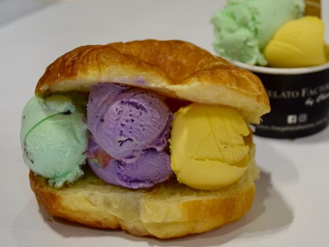 The Gelato Factory by Charlie’s gelato doughnut croissants. Picture: Jenifer Jagielski