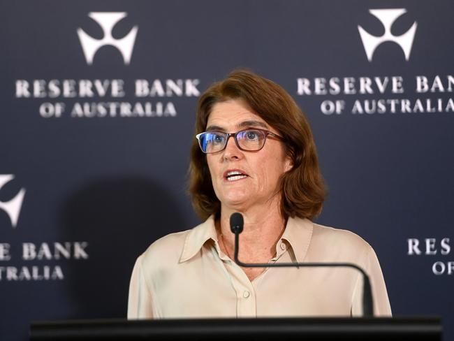 SYDNEY, AUSTRALIA.NewsWire Photos. March 19, 2024.Reserve Bank of Australia Governor Michele Bullock during press conference.Picture: NCA NewsWire / Jeremy Piper