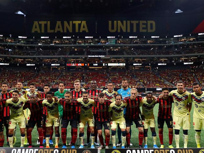 Atlanta’s Mercedes-Benz stadium featuring screened-off seats.