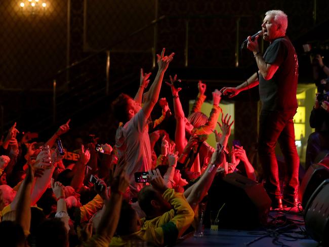 The Fanatics hold their opening tour night concert at Ermitazh bar in Kazan, featuring Daryl Braithwaite in concert. The Fanatics have arrived in Kazan for the Socceroos opening World Cup match against France. Picture: Toby Zerna