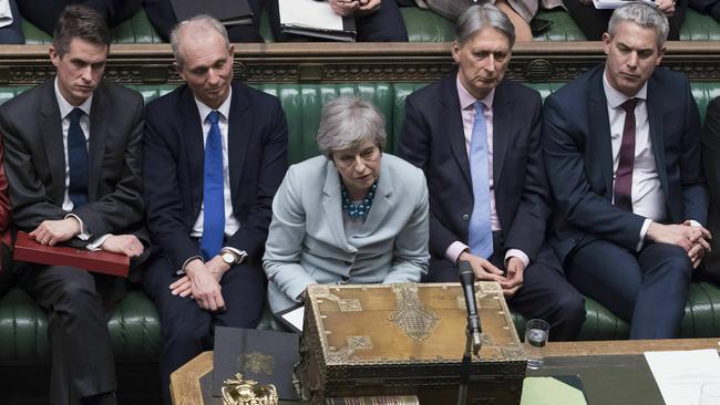 Theresa May has now lost control of parliament but what options will her MPs vote on? Picture: AP)