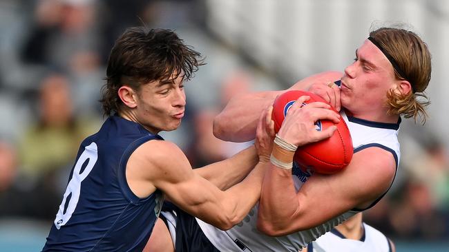 Harley Reid starred in his Essendon VFL debut. Picture: Getty Images