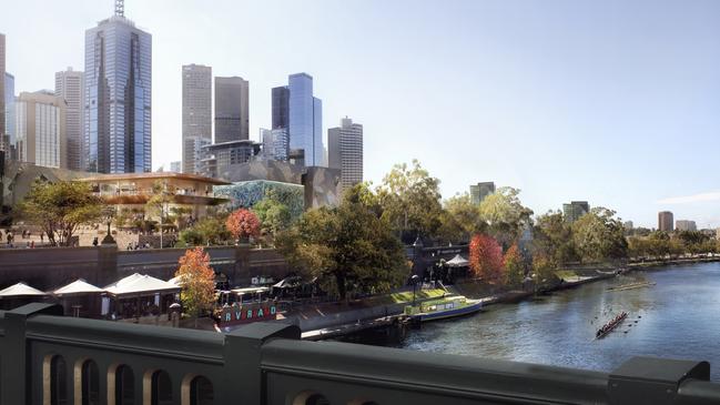 The future Apple store in Federation Square.