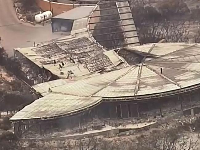 The Southern Ocean Lodge in South Australia after bushfires went through the area.