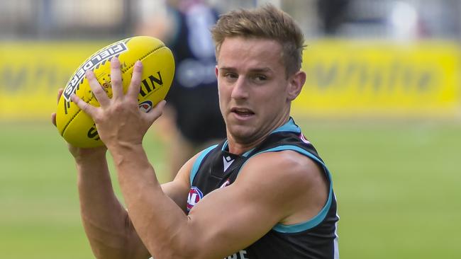 DECEMBER 16     2024Port Adelaide training at Alberton Oval.Picture: Roy VanDerVegt