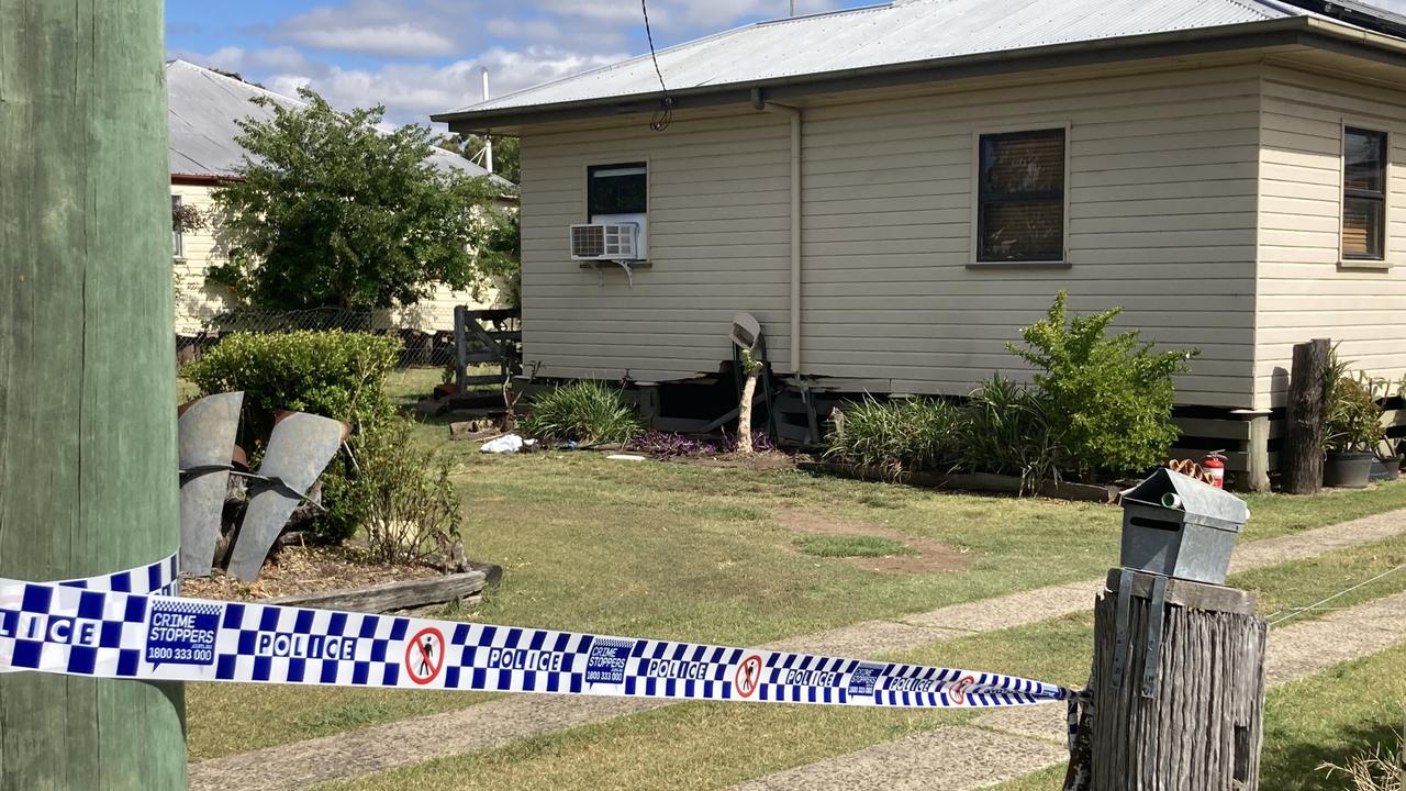 The Commens St, Millmerran, house where a 55-year-old man died on Christmas Day.