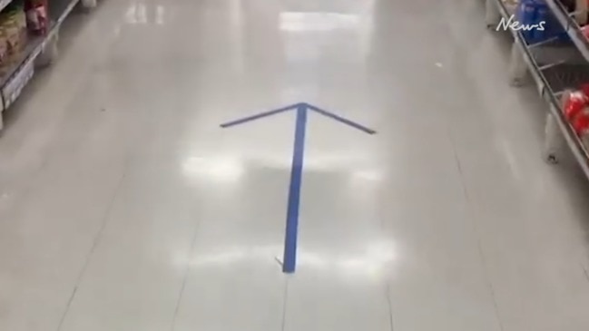 Supermarket in Adelaide introduces one way aisles