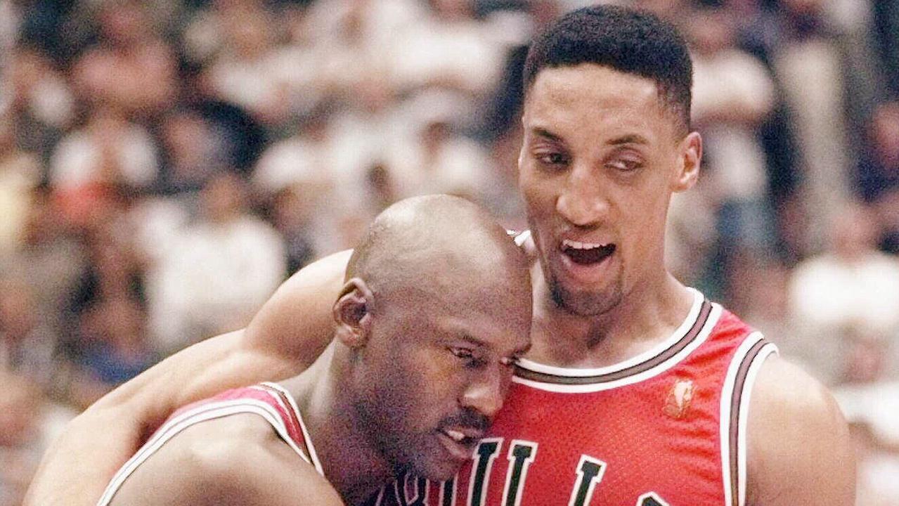 Michael Jordan’s trainer says it was a bad pizza that led to the infamous flu game. (AP Photo/Tom Cruze) /basketball