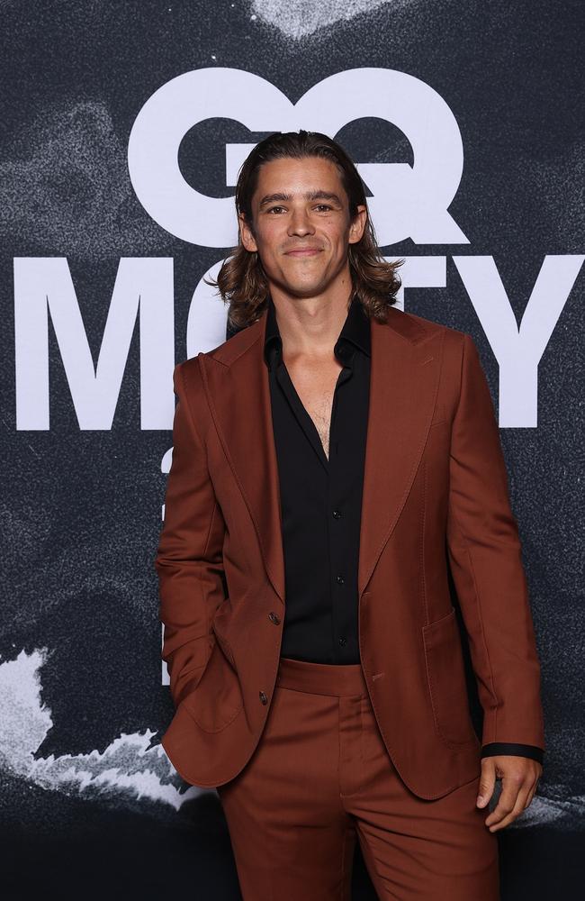 Hollywood actor Brenton Thwaites flashed a grin at the camera. (Photo by Brendon Thorne/Getty Images for GQ Australia)