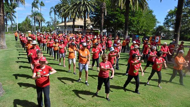 QUIET CROWD: Tai Chi enthusiasts made their way to Gatton last week. Picture: Adam Roberts