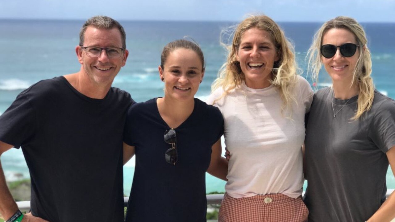 Ben Crowe, Ash Barty and Stephanie Gilmore.