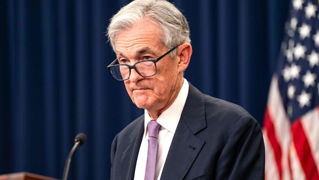 Federal Reserve chairman Jerome Powell on Thursday. Picture: Getty Images