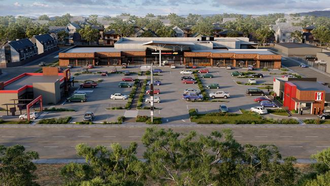 Artist impression of the $45 million shopping centre in Hendon. Picture: Supplied by Thirteen Commercial