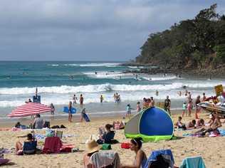 Noosa Main Beach is preparing for the holiday crowds. Picture: Alan Lander