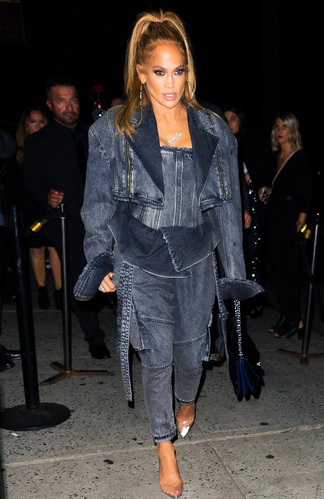 Jennifer Lopez wears all-denim outfit to Hustlers premiere | news.com ...