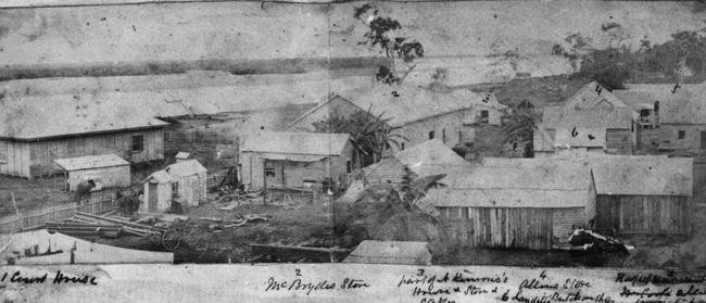 The first known photograph of Mackay (circa 1868). Photographer unknown. Picture: State Library of Queensland.