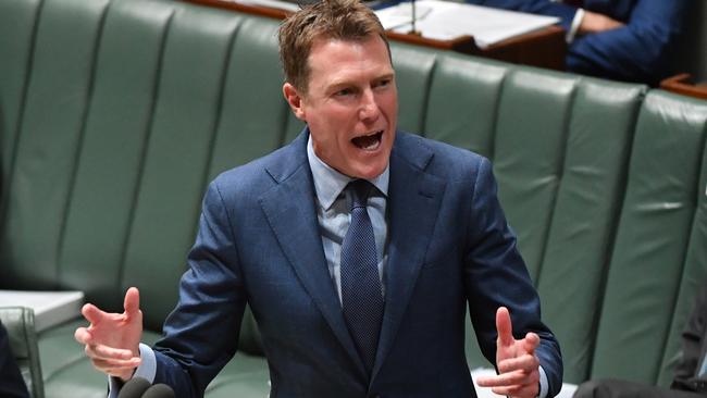 Attorney-General Christian Porter attacked suggestions put by bankers that breaches of anti-terrorism laws were ‘victimless’. Picture: AAP