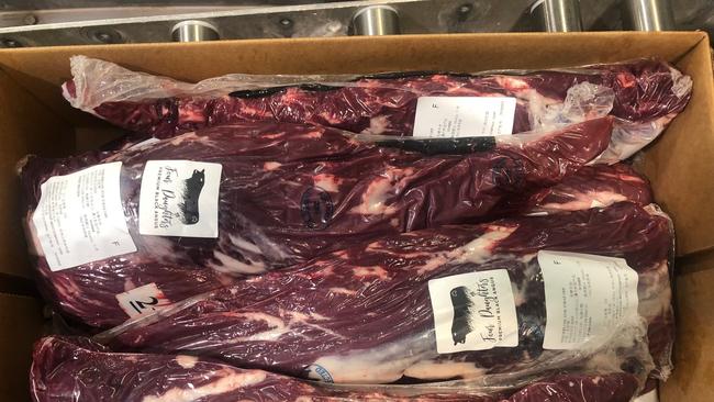 Four Daughters branded beef is sent from Meandarra to Wuhan in China.