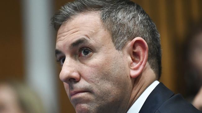 CANBERRA, Australia, NewsWire Photos. June 17, 2024: Federal Treasurer Jim Chalmers joins Prime Minister Albanese and Chinese Premier Li Qiang for a during a signing ceremony at Parliament House in Canberra. Picture: NewsWire / Martin Ollman