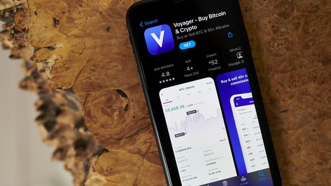 Voyager Digital last week announced the suspension of trading, deposits, withdrawals and loyalty rewards on the Voyager platform. Picture: Gabby Jones/Bloomberg