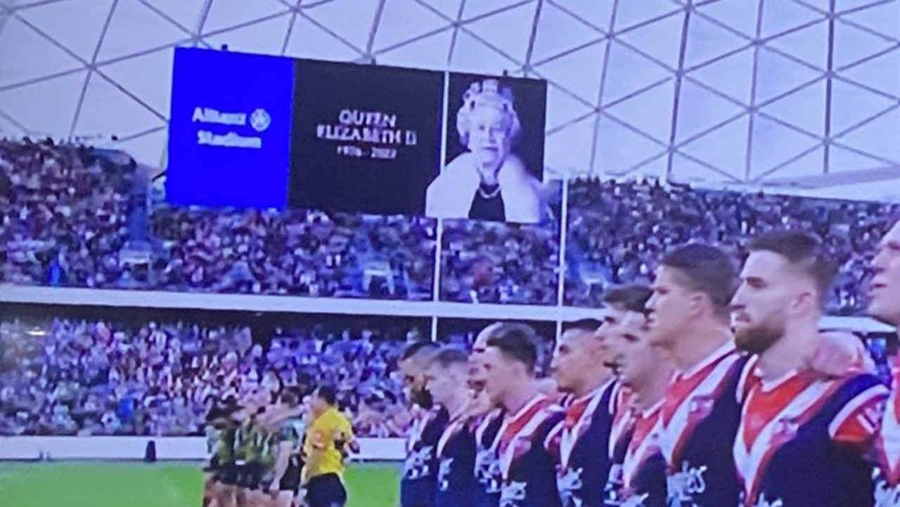 There was a minute of silence before NRL games this weekend. Picture: Twitter