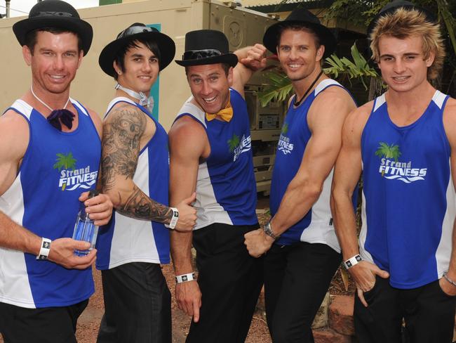 Mick Dyer, Corey James, Dean Bodle, Terry Ford and Dylan O'Connor at the 2011Townsville Ladies Day Races held at the Cluden Race Track