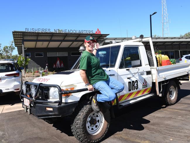 Bushfires NT Headquaters in Acacia Hills, Daly River Fire Volunteer Bushfire Brigade Kaz Percival .    Picture Katrina Bridgeford.