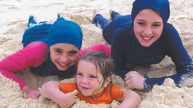 Three of Khaled Sharrouf's children, Hoda, Hamzeh and Zaynab (pictured here in 2012), are stranded in Syria. Zaynab, now 17, is pregnant with her third child. Picture: Supplied
