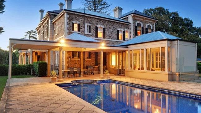 The mansion in Glen Osmond, pictured when it was previously sold. Picture: realestate.com