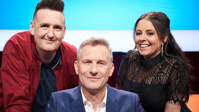 Alan Brough, Adam Hills and Myf Warhust will return for another Spicks and Specks reunion special in November. Picture: supplied