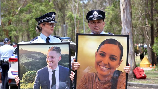 Police honour fallen colleagues Constable Rachel McCrow and Constable Matthew Arnold –- Photo Steve Pohlner