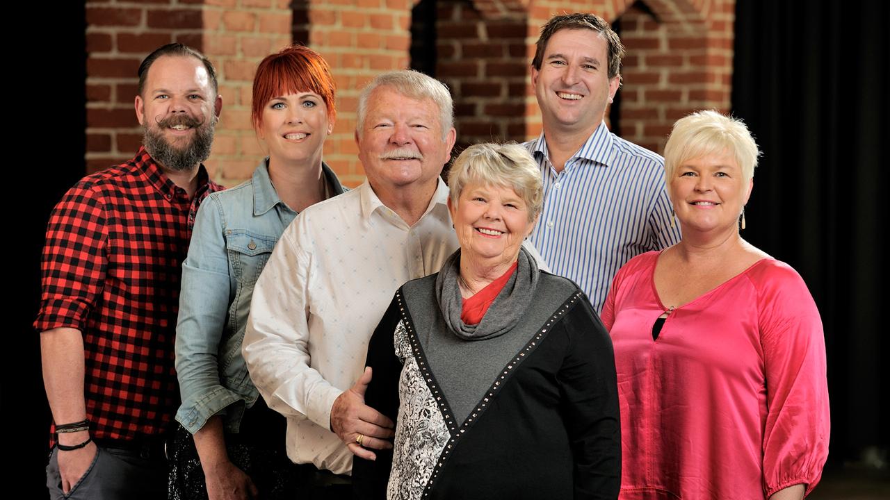 Cliff Fleming with wife Lee, son Michael and daughter-in-law Belinda, Rae-Lee and son-in-law John McLean.